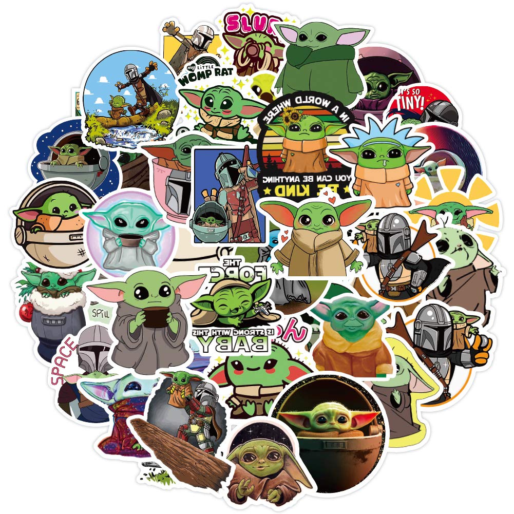 Baby Yoda Merchandise Offers 33 Baby Yoda Stickers (50 Pieces)