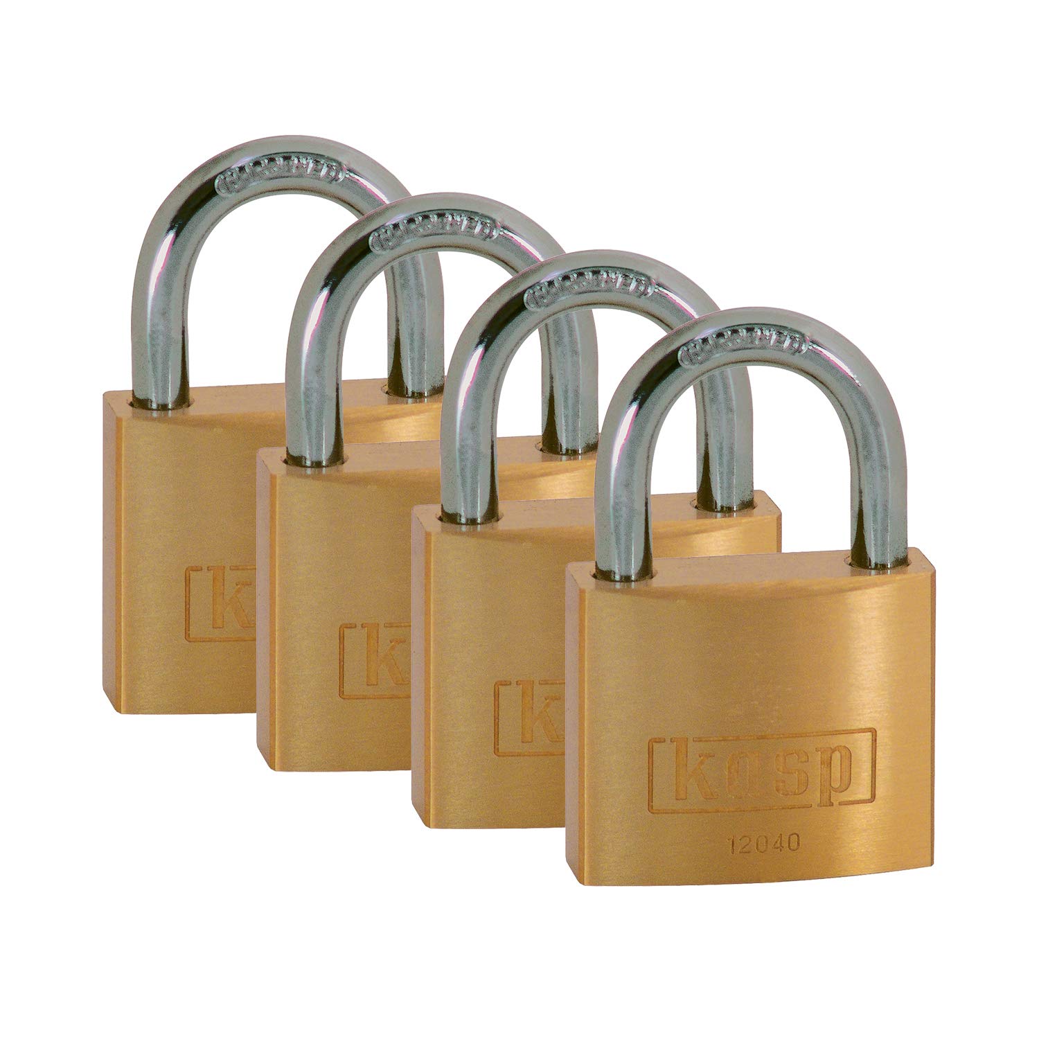 Kasp K12040D4 40 mm Brass Padlock Keyed Alike (Pack of 3)