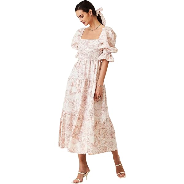 NOTHING FITS BUT Women Linen Cotton Dress, Floral Pattern Sakura Gown, Women Casual Dress, Baby Pink, L/XL at Amazon Women's Clothing store NOTHING FITS BUT Women Linen Cotton Dress, Floral Pattern Sakura Gown, Women Casual Dress, Baby Pink, L/XL at Amazon Women's Clothing store