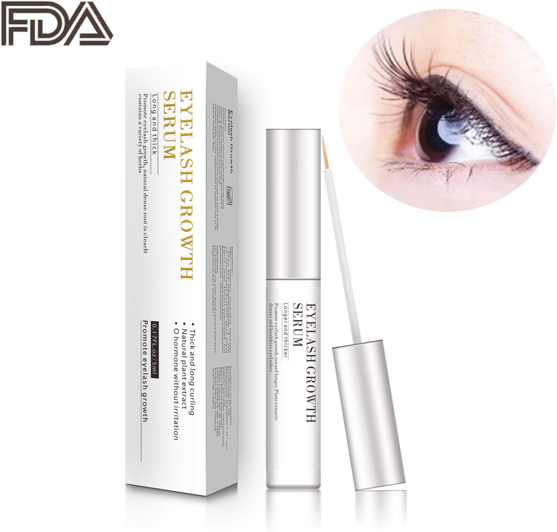YHCUI Eyelash Growth Serum,Natural Brow Lash Enhancer,Nourish Damaged Lashes and Boost Rapid Growth for Any Kind of Lash and Brow