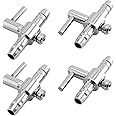 DGZZI Air Distributor Splitter 4PCS One-Way Air Flow Line Stainless Steel Pump Lever Control Valve for Aquarium Fish Tank