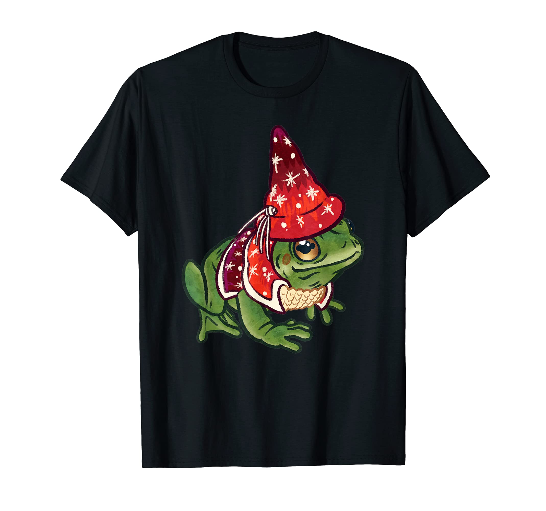 Cute Magical Red Robed Frog Wizard - T-Shirt