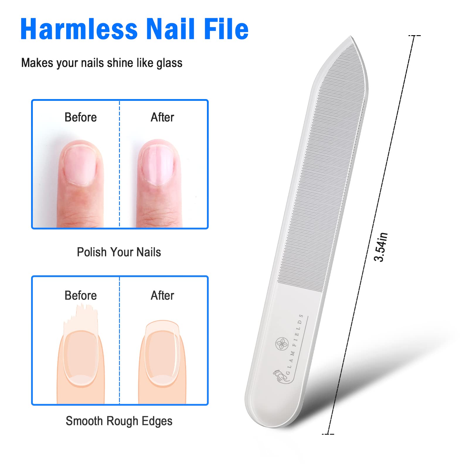 GLAMFIELDS Nail Clippers, 17mm Wide Jaw Opening Finger Nail Cutter for Thick Nails Ingrown Toenail Clippers Trimmer for Men&Women (with Nail File) - Image 5