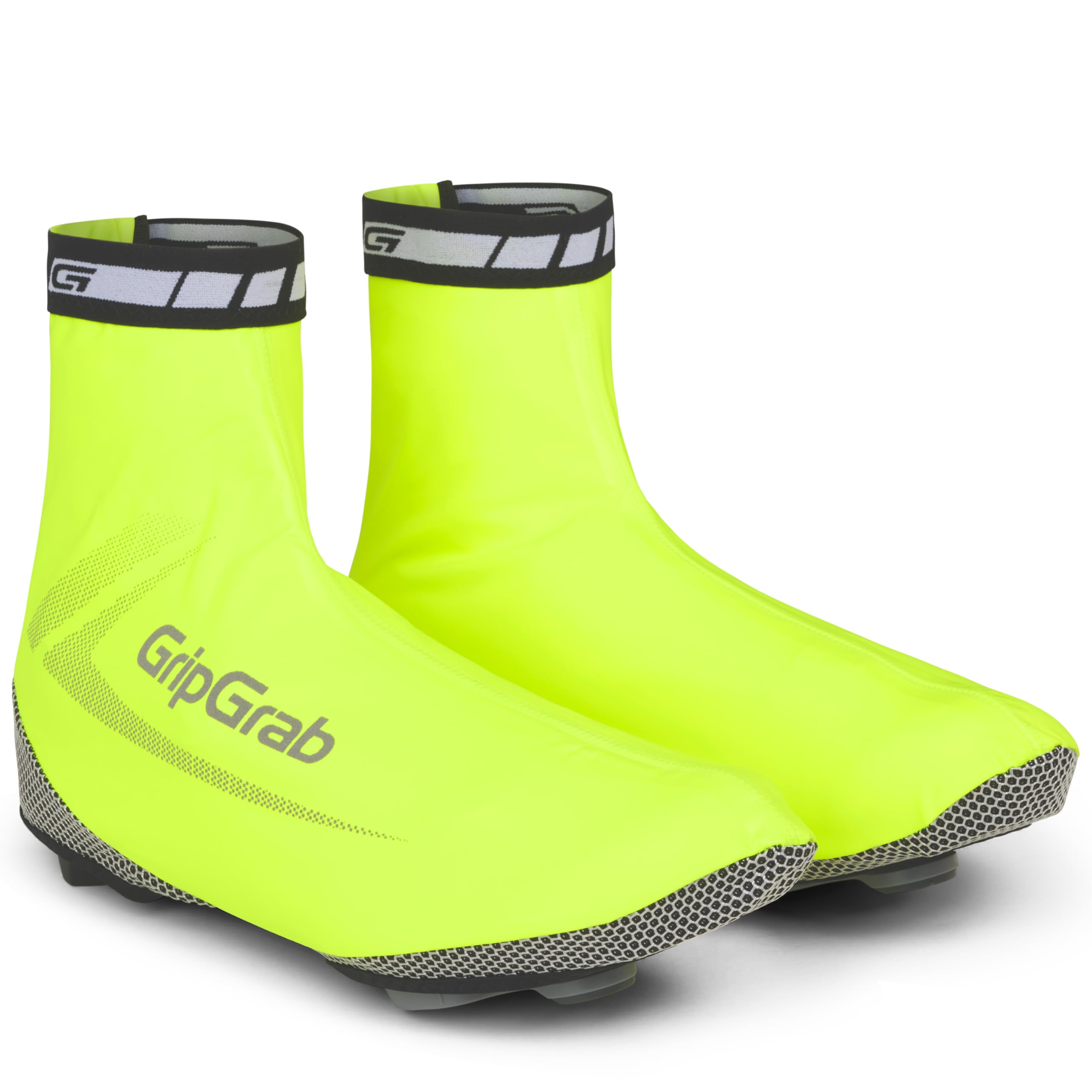 Gripgrab Raceaqua Road Bike Rain Aero Overshoes Waterproof Windproof Cycling Shoe-covers Sleek Tight Fitting Gaiters Yellow Hi-Vis, S (EU 38/39-UK 5.5/6)