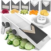 Mueller Mandoline Slicer for Kitchen, 5-Blade, | Stainless Steel, Slice, Julienne, Grate, Shred &amp; Chop Vegetables