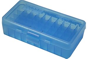 MTM Ammo Box 50 Round Flip-Top | Fits 40/10mm & 45 ACP | Made of Polypropylene | Stackable, Snap Lock Latch | USA Made