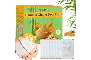 TEWEAE 62 Pads Foot Pads for Better Sleep, Natural Ginger & Bamboo Vinegar Turmeric Wormwood - No Off - Improves Sleep and Relaxation - Premium Foot Care Good Night Foot Patches