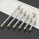 Amerdeco 10 Pack Brushed Satin Nickel and Gold Cabinet Pulls 3.75 Inch AM002 view 3