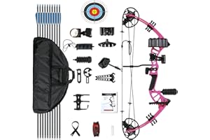 WUXLISTY Compound Bow for Youth, Teenagers and Beginners 15-45LBS Draw Weight, Limbs Made in US, Ready to Shoot, Bow and Arrow Set with All The Archery Accessories