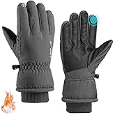 VZVXDW Winter Gloves, Waterproof Thermal Touchscreen Ski Glove, Suit for Ski, Cycling, Hiking, Driving, Typing, Freezer Work