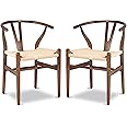 POLY & BARK Weave Chair, Set of 2, Walnut