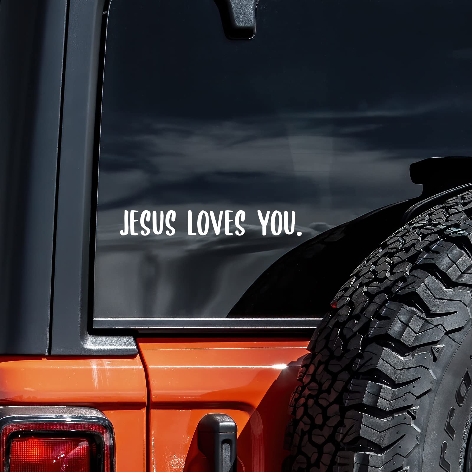 Jesus Loves You Decal Vinyl Sticker Auto Car Truck Wall Laptop | White | 8