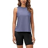 ODODOS Women's Performance Tank Ultra Soft odSTRATUM Tech Sleeveless Tee Shirts High Crew Neck Pullover Top