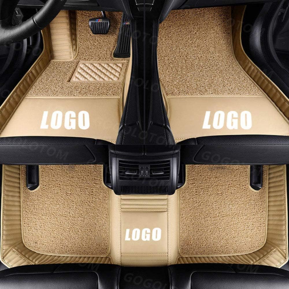 LKJHO Car mat for car floor mats for Jeep Grand Cherokee Wrangler Patriot Cherokee Compass commander car accessories Custom auto carpet Custom,double layer beige