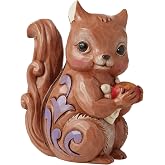 Enesco Jim Shore Heartwood Creek Chipmunk Holding a Nut Miniature Figurine, 3.75 Inch, Multicolor