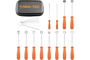 NEO-TEC 12 Pcs Carburetor Adjustment Tool Kit,Carburetor Cleaning Kit,Carburator Adjusting Kit for 2-Cycle Small Engine Compatible with STHIL Husqvarna Echo Troy Bilt Ryobi Trimmer Weedeater Chainsaw