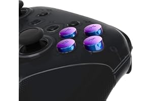 eXtremeRate Chameleon Purple Blue Interchangeable ABXY Buttons for Nintendo Switch Pro Controller, DIY Swappable Replacement 