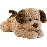 VETENSO Dog Plush Dog Toy 18 Inch – Brown Weighted Stuffed Animal Dog– Ultra-Soft Plush, Durable Design, Suitable for Kids & Adults – Cozy Comfort Companion
