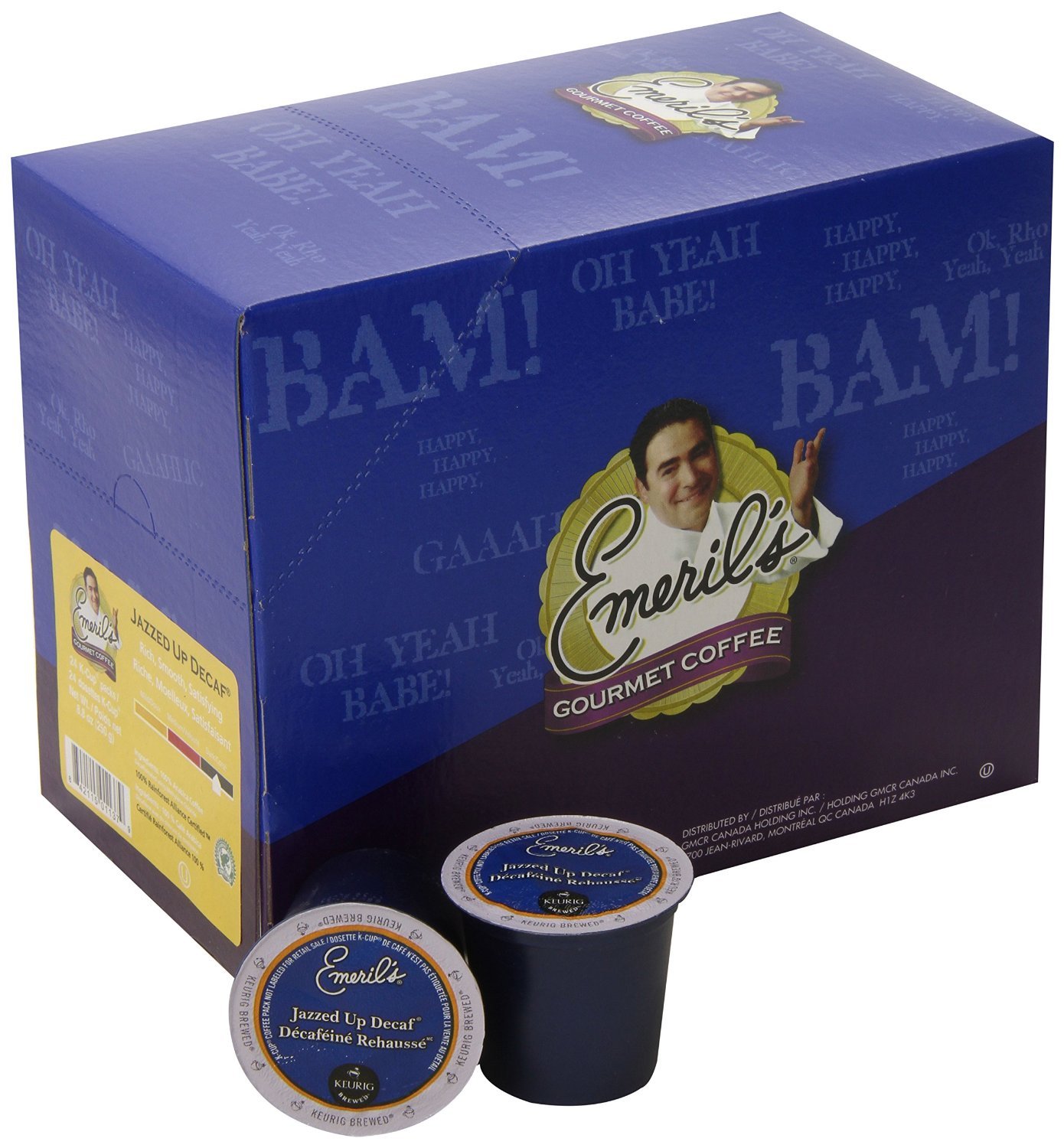 Emeril's Jazzed Up Decaf Coffee KCup Portion Pack For Keurig Brewers