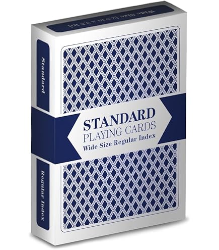 Red Deck, Wide Size, Plastic Coated, Standard Playing Cards by