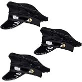 Funny Party Hats Chauffeur Hat - Limo Driver Hat - Police Hat - Costume Hats (3 Pack)