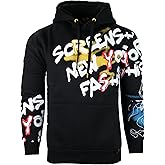 SCREENSHOT-FLEECE HOODIE 4202 Mens Urban Streetwear NYC Graffiti Embroidery Patch Fleece Pullover Sweatshirt Hoodie