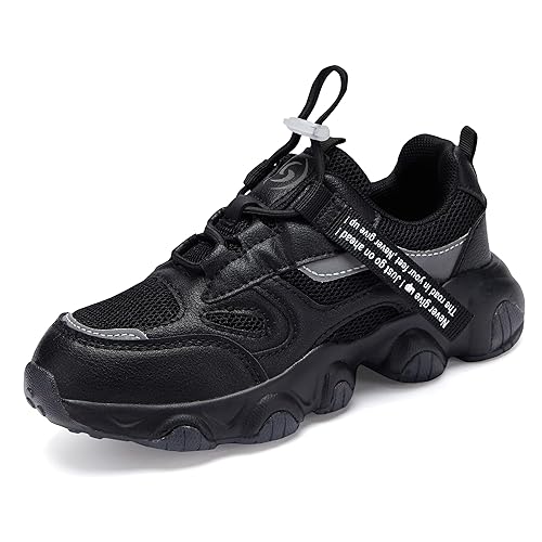 Casbeam Boys Girls Slip On Sneakers Cool School Shoes Athletic Gym Running  Tennis Sneaker for Kids 057 Black All 34 in Oman Whizz Boys'