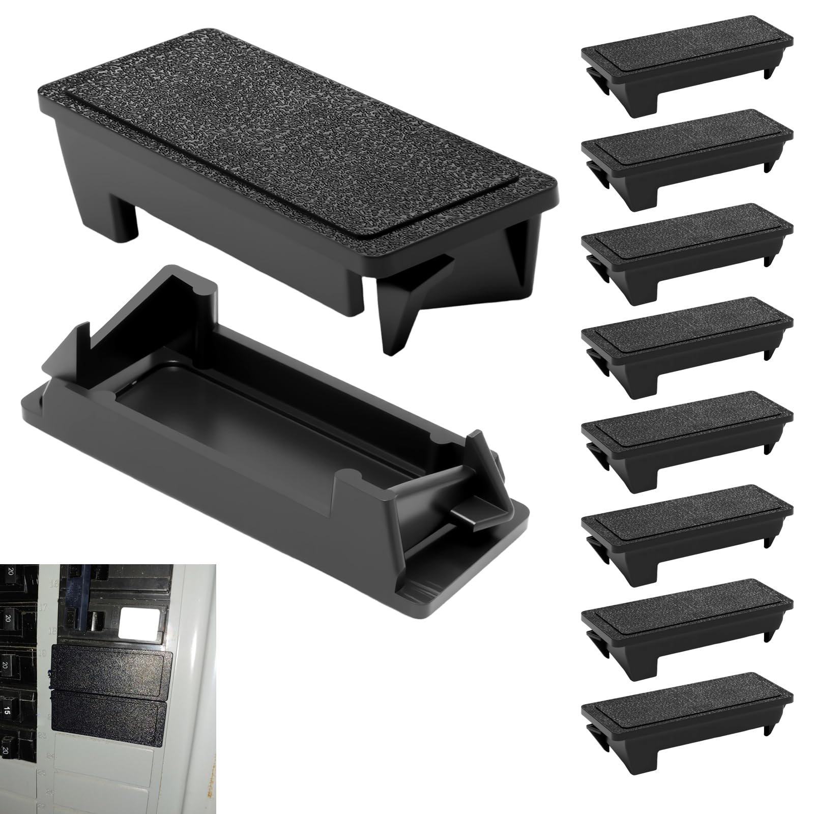 Photo 1 of 10 Pcs ECQF3P Breaker Filler Plates, Compatible with Siemens Load Center Filler Plate, Breaker Panel Cover for Load Centers, Electrical Circuit Breaker Cover Plate, Provides Reliable Security