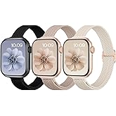 Slim Thin Braided Stretchy Band Compatible with Apple Watch Bands 40mm 41mm 42mm 38mm 44mm 45mm 46mm 49mm Women Men, Nylon Solo Loop Elastic Straps for iWatch Series 11 10 9 8 7 6 5 4 3 Ultra/SE 3/2