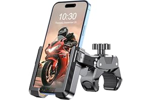 Viccux Bike Phone Mount - [Camera Friendly] Phone Holder for Motorcycle, [Super Sturdy] Bicycle Scooter Handlebar Phone Clip, Compatible with iPhone 16 Pro Max, S24 S23 Ultra and More 4.7"-7” Phones