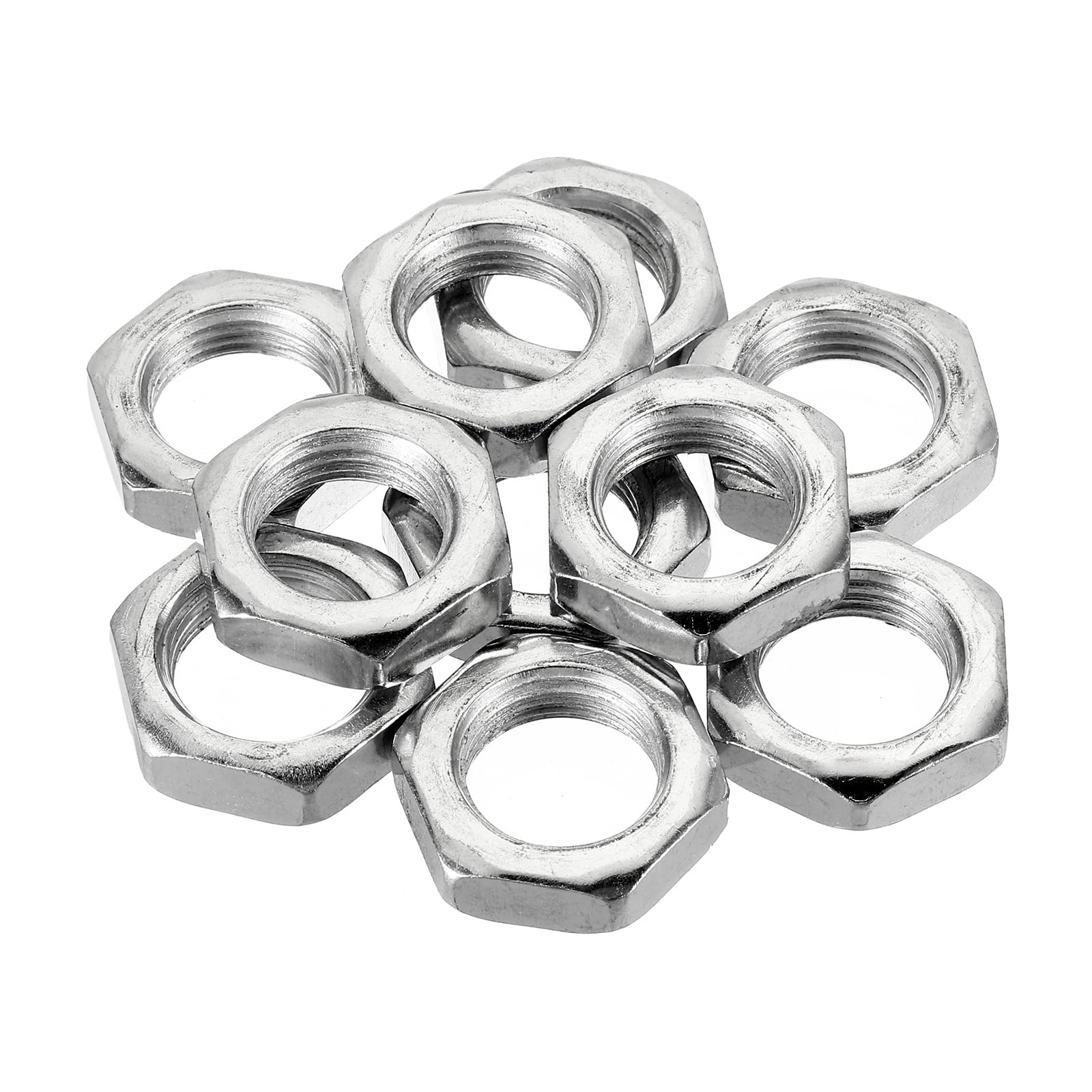 1/2-13 Finished Hex Nuts Zinc Plated Steel Grade 2 Qty 100