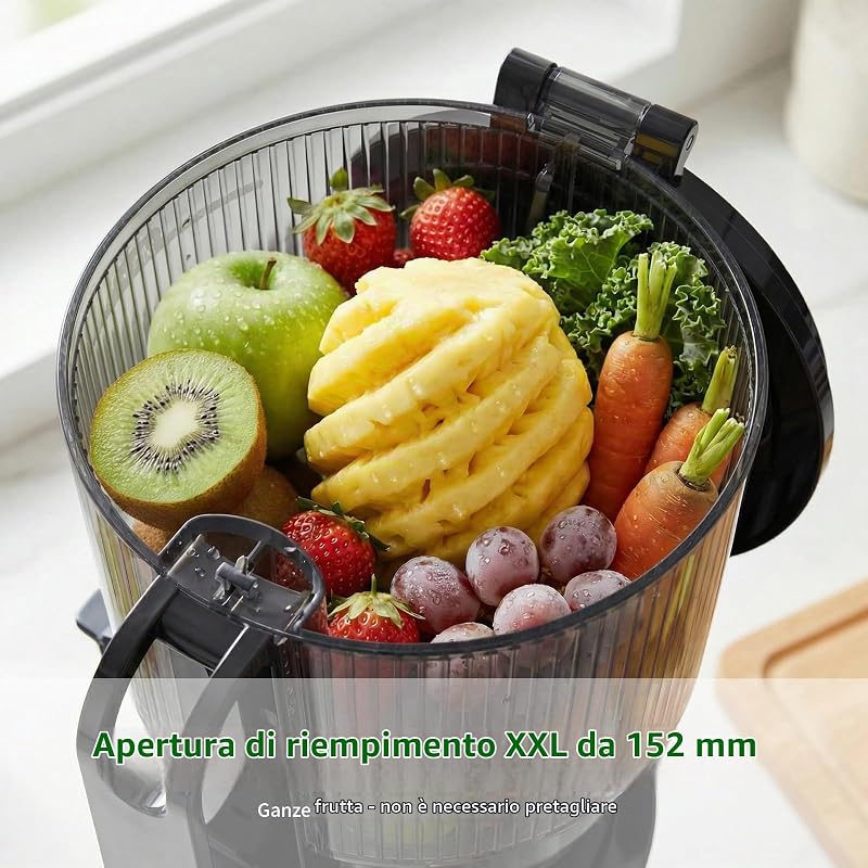 SJ-065 Estrattore Frutta e Verdura, 400W, Bocca XL 152 mm — foto 2 di 8