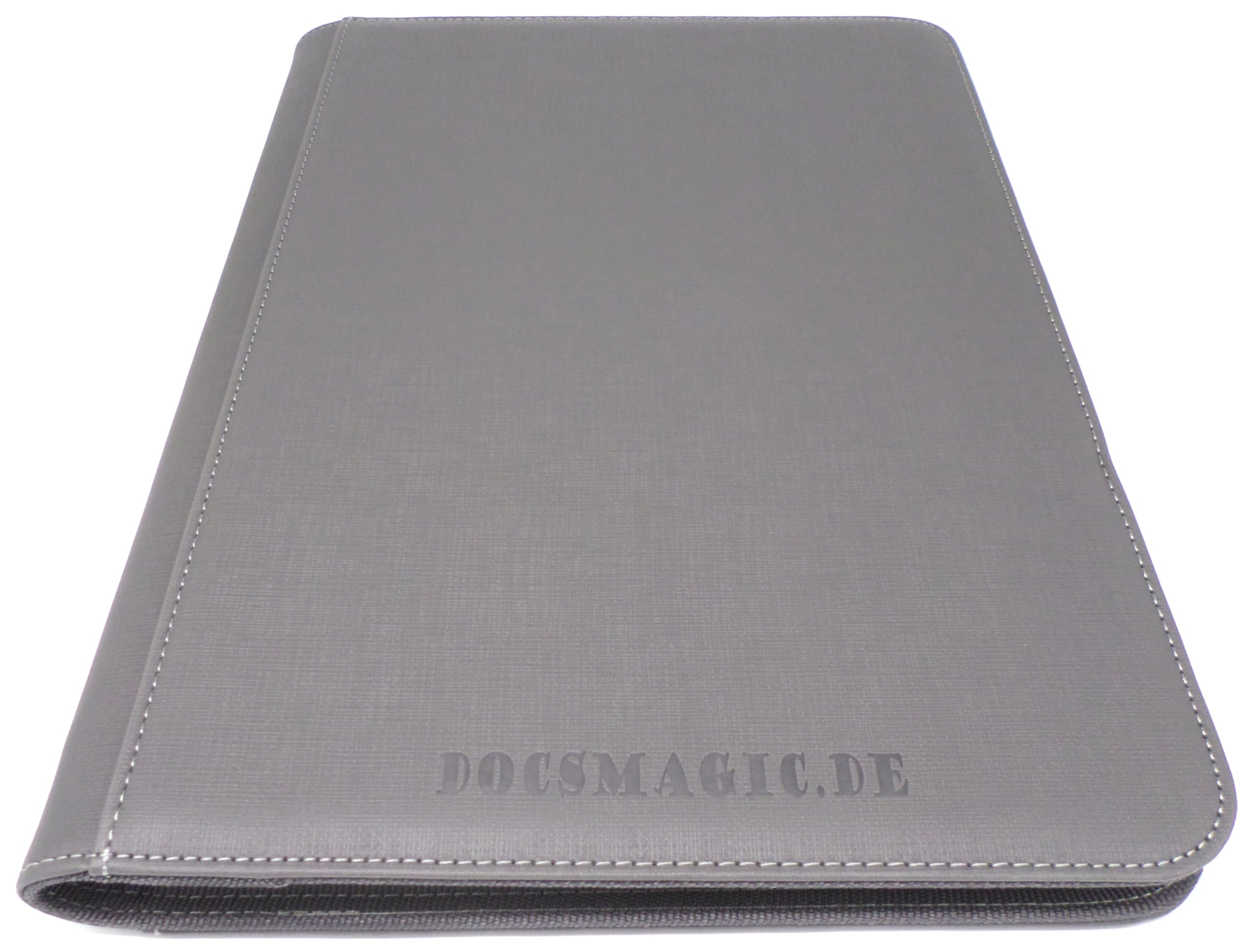 docsmagic.de Premium Pro-Player 9-Pocket Zip-Album Silver - 360 Card Binder - MTG - PKM - YGO