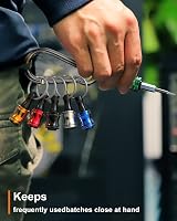 Katerk 6pcs 1/4 In Hex Shank Aluminum Bit Holder with Carabiner view 7