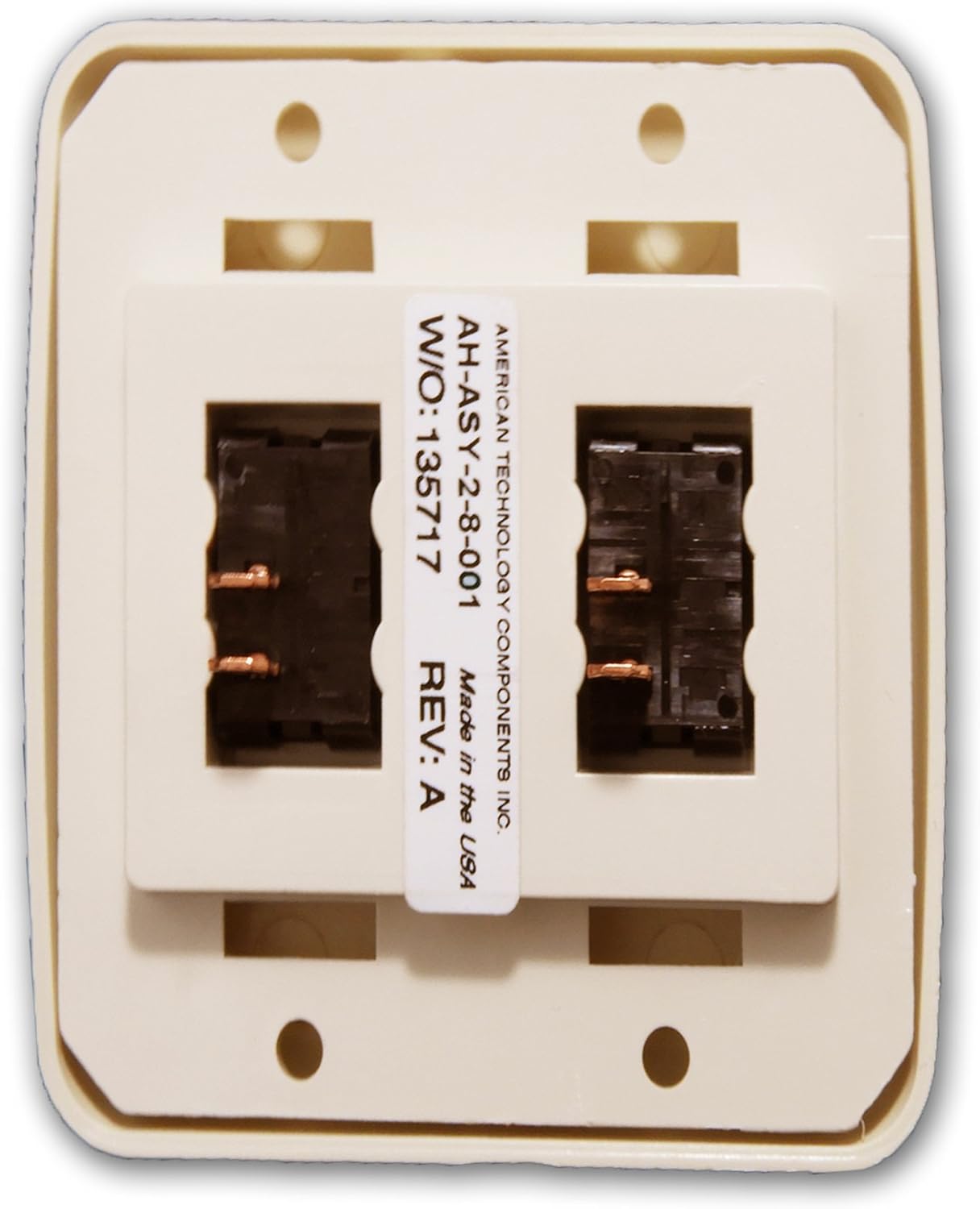 American Technology Components Double SPST On-Off Switch with Bezel, 12-Volt, for RV, Trailer, Camper (White): Automotive