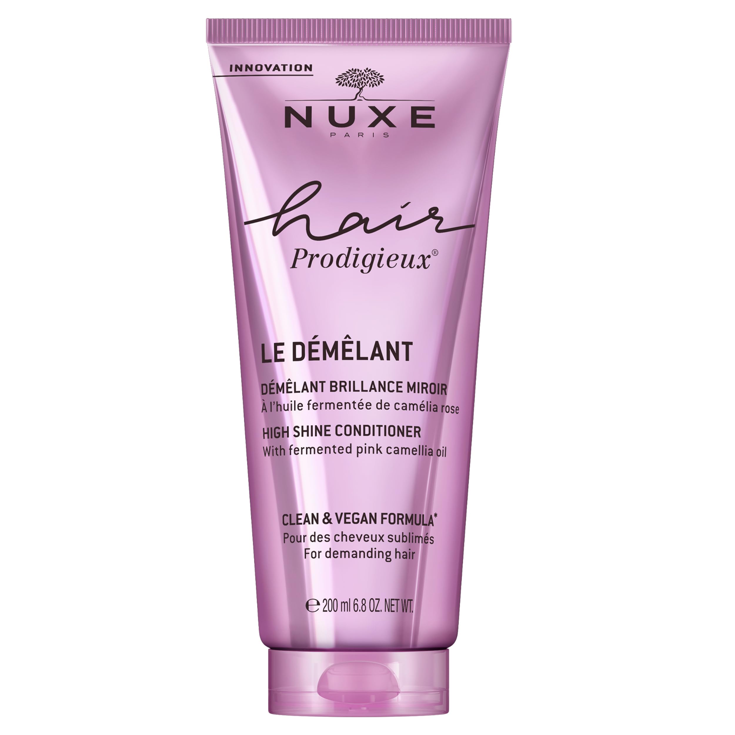 Nuxe Hair Prodigieux High Shine Conditioner 200ml, Detangling Hair Conditioner, Nourishes & Perfumes with Iconic Huile Prodigieuse Scent, For Silky Soft Shine, Vegan Formula