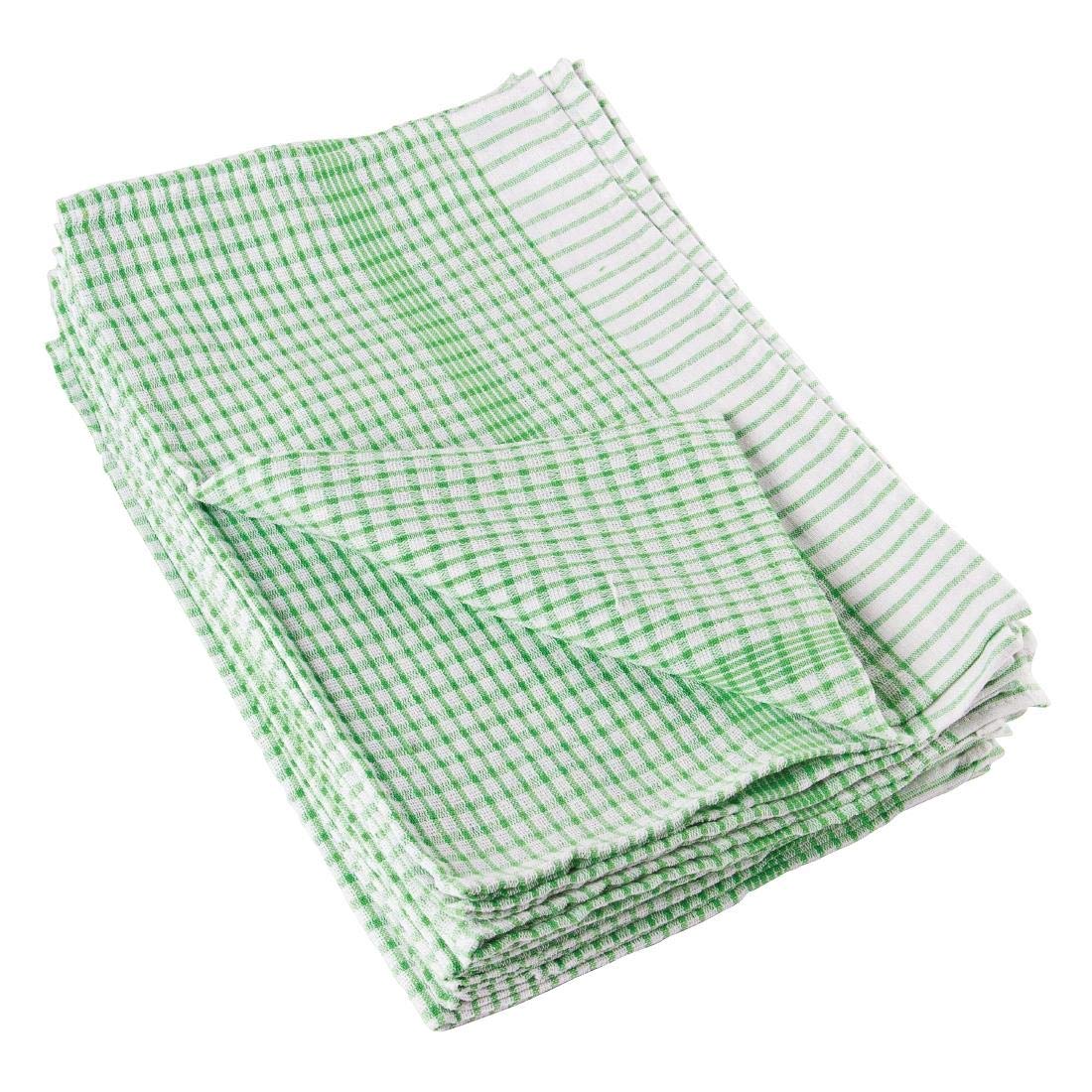 Vogue Wonderdry Green Tea Towels (10 pack) - Thick, Absorbent and Rapid Drying E700