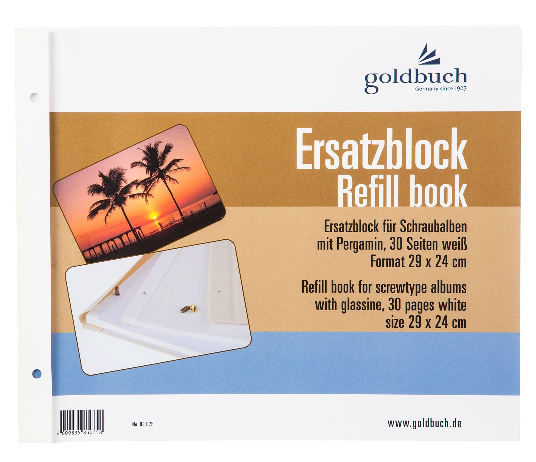 Goldbuch Set White Edges 29x24 cm White