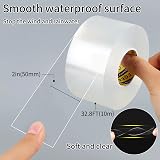MILEQEE Weather Stripping Clear 2in x 32.8ft Window Door Seal 0.5mm Thick view 2