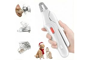 AOIOPLOA 2 in 1 Dog Nail Clippers & Cat Nail Clippers Trimmers for Large Medium Small Dogs Cats Claw Trimmer Quick Sensor and Safety Guard USB Rechargeable Dogs Nail Trimmer with Catcher & 2 LED Lights