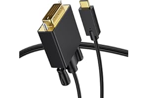 DoroJepi USB C to DVI Cable 4FT, USB C to DVI Adapter Compatible with Thunderbolt 3/4/5 for Monitor, MacBook Pro/Air, Laptop, iPhone 17/16, iPad Pro, Dell XPS, and More