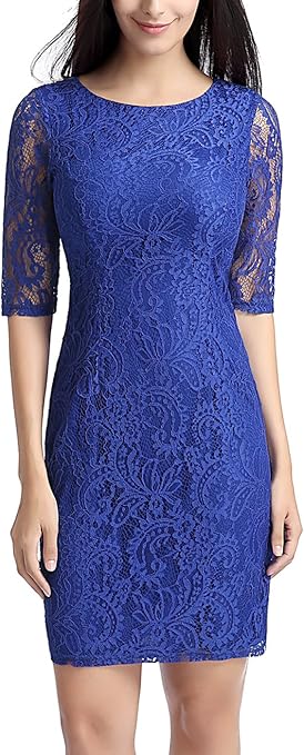 lace overlay sheath dress