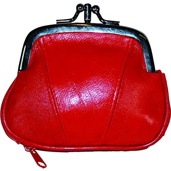 Leather Change Purse Red Y022 Shoes