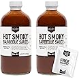 Lillie’s Q - Hot Smoky Barbeque Sauce, Gourmet BBQ, Sweet Brown Sugar BBQ Sauce with Spicy Cayenne, Mild Smoky Flavor, Premium Ingredients, Made with Gluten-Free Ingredients (20 oz, 2-Pack)