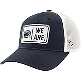 ZHATS NCAA Unisex-Adult NCAA Officially Licensed Snapback Hat Big Rig Patch White Team Color Defer