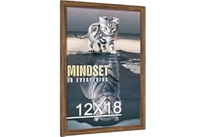 JDZIVTOP Natural 12x18 Frame Rustic Brown, 18 x12 Picture Frame, 12 by 18in Canvas Poster Frame, Large Gallery Concert Portrait Landscape Photo Wall Frame, Anniversary/Wedding/Birthday/Thank you/Christmas Gift