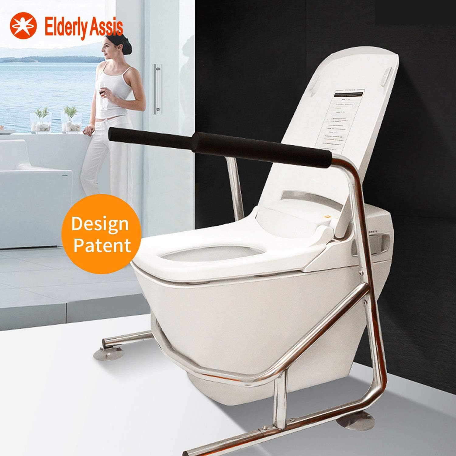 Elderly Assis Toilet Safety Rails Safety Frame Toilet with Easy Installation Bathroom Toilet Seat for Seniors Arthritis Sufferers Injured Surgery Recovery: Health & Personal Care