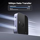 UGREEN USB 3.0 Switch 2 In 2 Out 2 Computers Share Keyboard Mouse Printer view 3