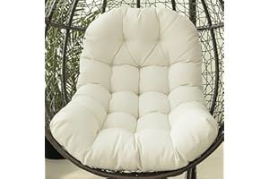 STAYDEN Egg Chair Cushion Replacement Outdoor Hanging Chair Cushion for Patio Furiture Hammock Swing Cushion 47x35x7 Inches (White)