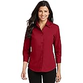 Port Authority Women's 3/4-Sleeve Easy Care Button-Down Shirt